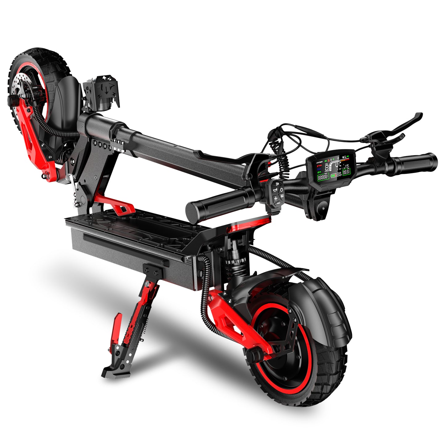 Bigfly J-15Max New 1600W Dual-Suspension Folding 48V 18AH Battery,Off-Road Electric Two-Wheel Scooter