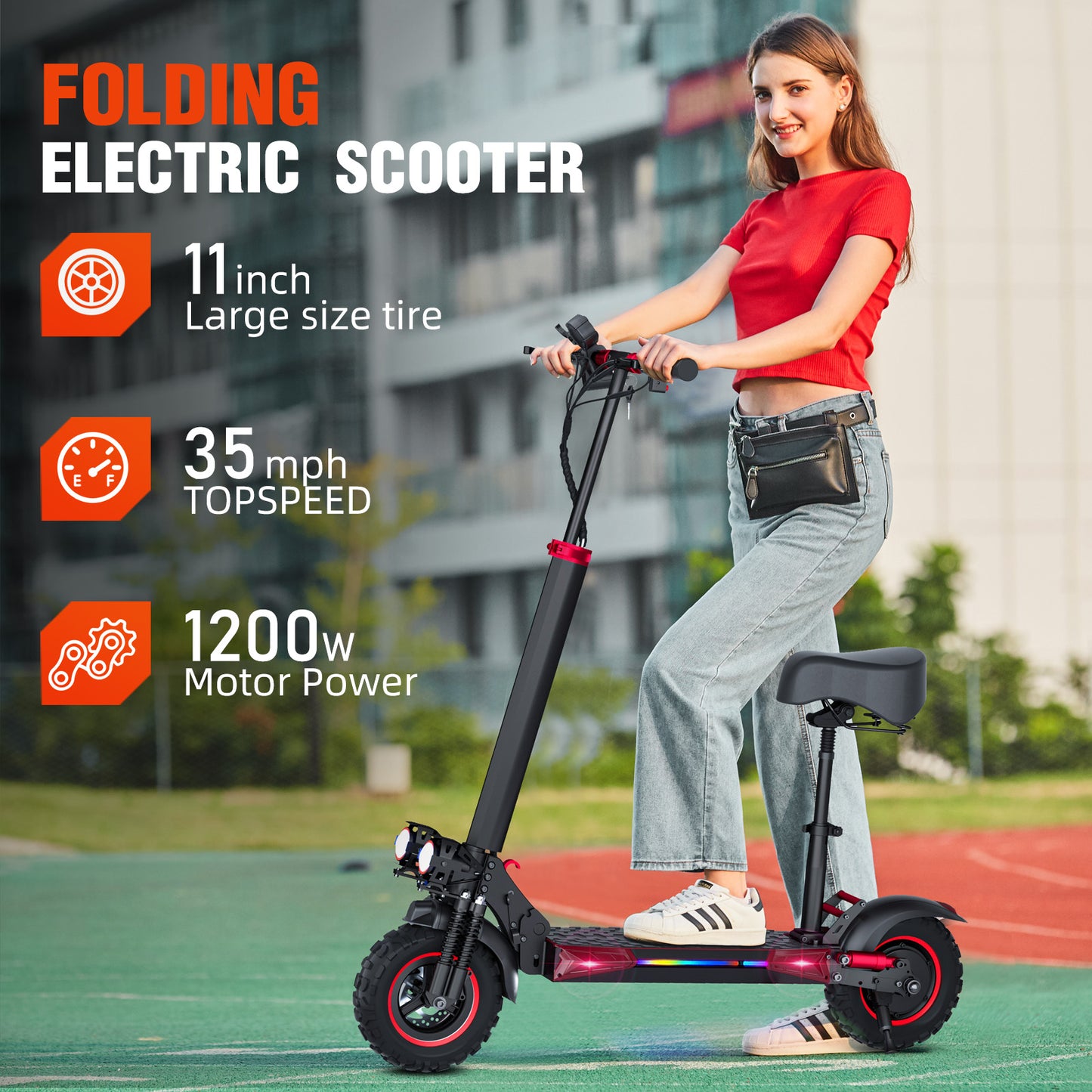 Bigfly J11 Max 48V 18Ah battery with 1200W power for rear wheel hub motor,Electric Scooter
