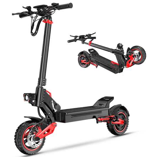 Bigfly J-15Max New 1600W Dual-Suspension Folding 48V 18AH Battery,Off-Road Electric Two-Wheel Scooter